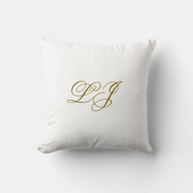 Ensidig monogram Dekorativ kudde (Framsida)