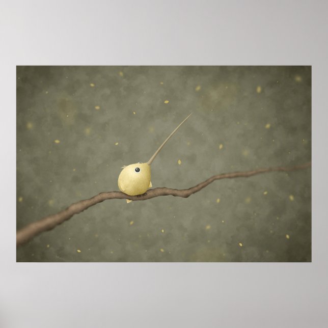 Ensifera ensifera (Sword-billed Hummingbird) Poster (Framsidan)