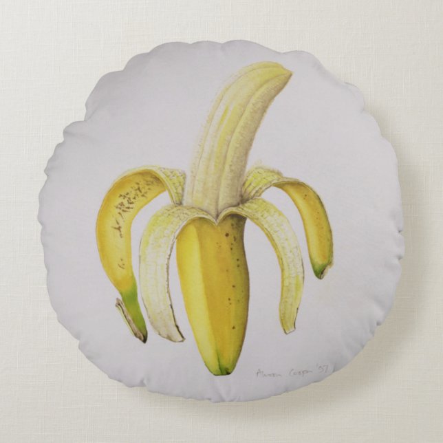 Enskalad banan 1997 rund kudde (Framsidan)