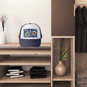 Enskild markteckning för marin blå katt keps