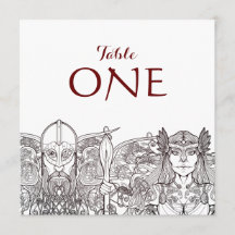 Enskilda Bordsnummer av trä och frö