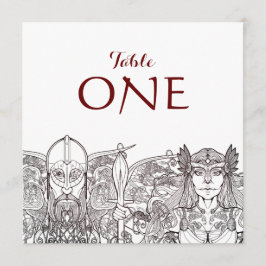 Enskilda Bordsnummer av trä och frö