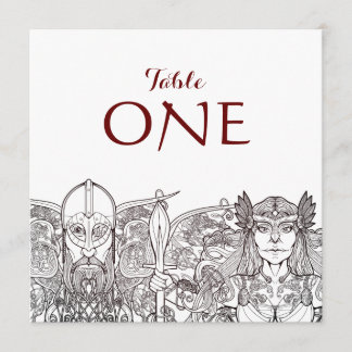 Enskilda Bordsnummer av trä och frö