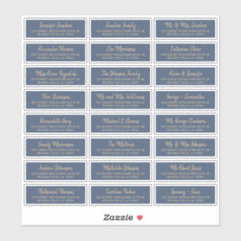 enskilda gästgästgästgästgäster i guld i elegant klistermärken