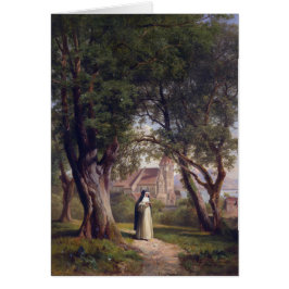 enslig nunna hälsningskort