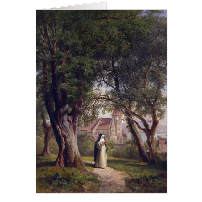 enslig nunna hälsningskort (Framsidan)