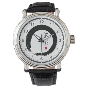 Enso Circle och Artist Calligraphy Armbandsur