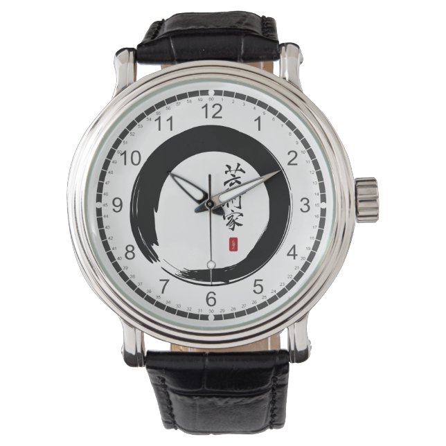 Enso Circle och Artist Calligraphy Armbandsur (Framsida)