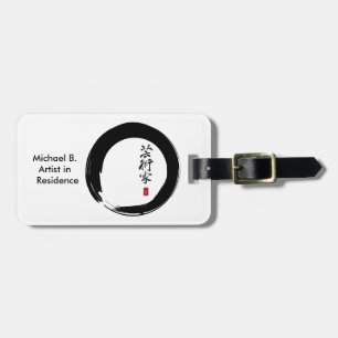Enso Circle och Artist Calligraphy Bagagebricka