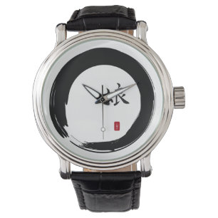 Enso Circle och Kanji Calligraphy for Dotter Armbandsur
