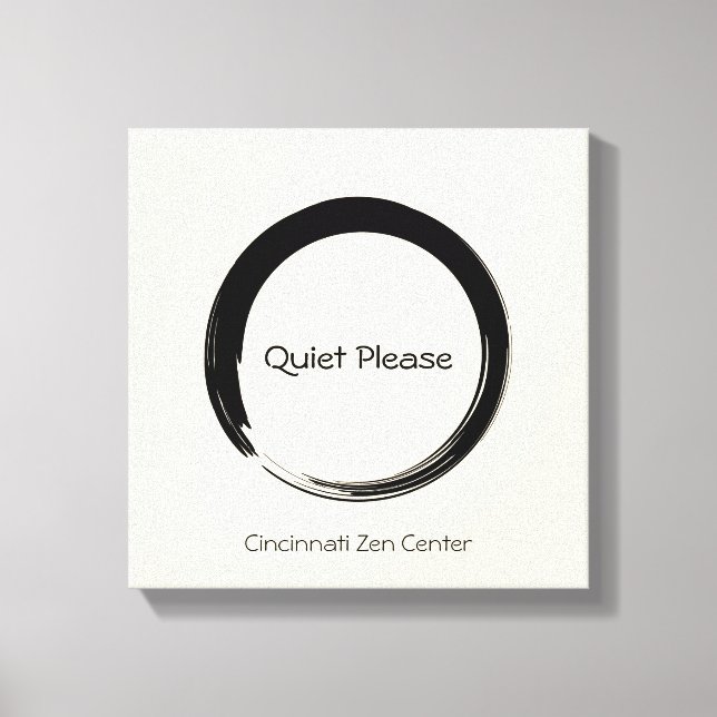 Enso Circle, var tyst. Canvastryck (Framsida)