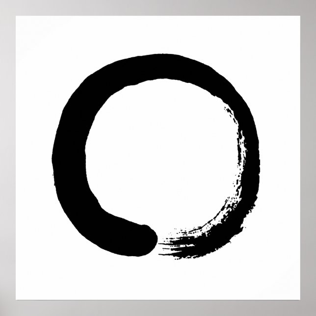 Enso Circle Zen Calligraphy Poster (Framsidan)