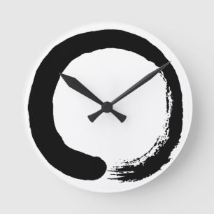 Enso cirklar ZenCalligraphy Rund Klocka