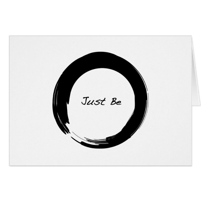 Enso med Just Be Hälsningskort (Framsidan Horizontal)