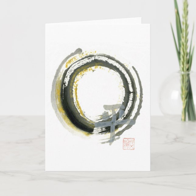 Enso med PAX, Sumi-e Kort (Framsida)