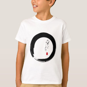 Enso med "With Kärlek"-kanji-text Tee Shirt