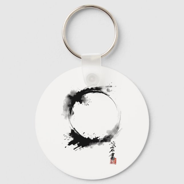 Enso Zen Buddhism Cirkel Meditation Yoga  Nyckelring (Framsida)