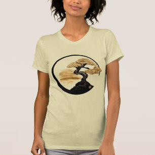 Enso Zen Circle Bonsai - Golden Sunrise T Shirt