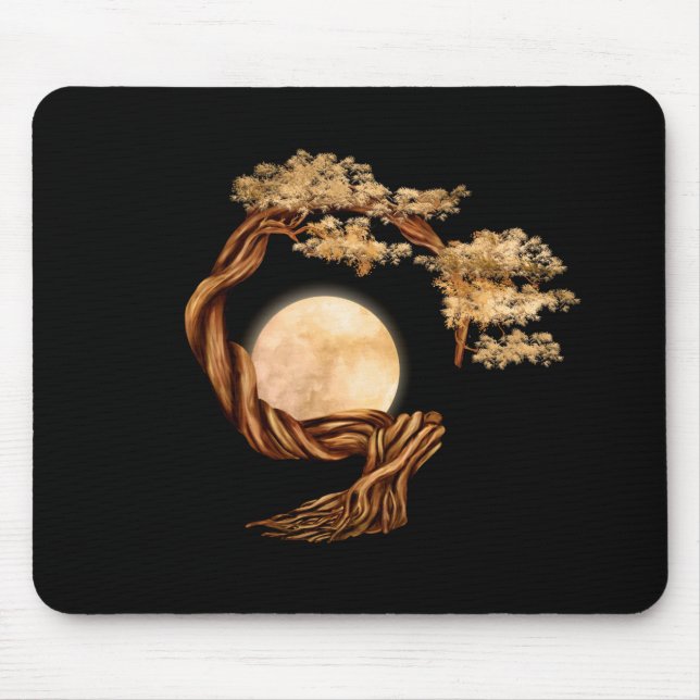 Enso Zen Circle Bonsai Träd Musmatta (Framsidan)