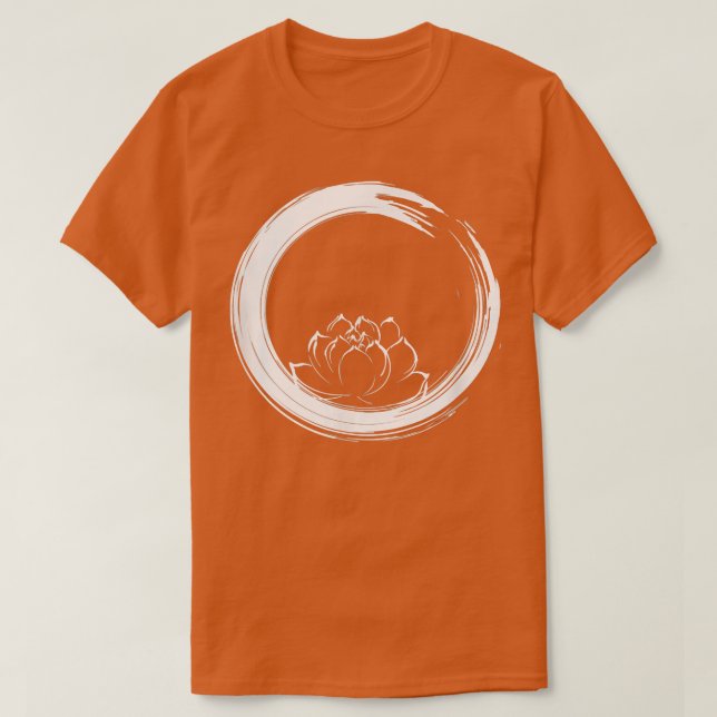 Enso Zen Circle och Lotus Flower T Shirt (Design framsida)