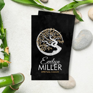 Enso Zen Circle Sakura Träd - Golden Blommar Visitkort