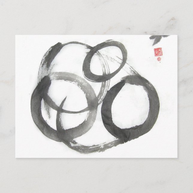 Enso Zen Circles Art-vykort Vykort (Framsida)