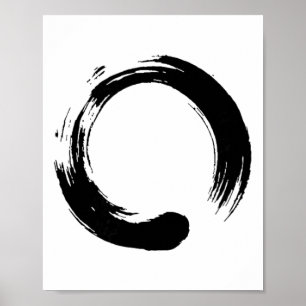 Enso, Zen, Cirkel, Symbol, Buddhism, Buddha, Medit Poster