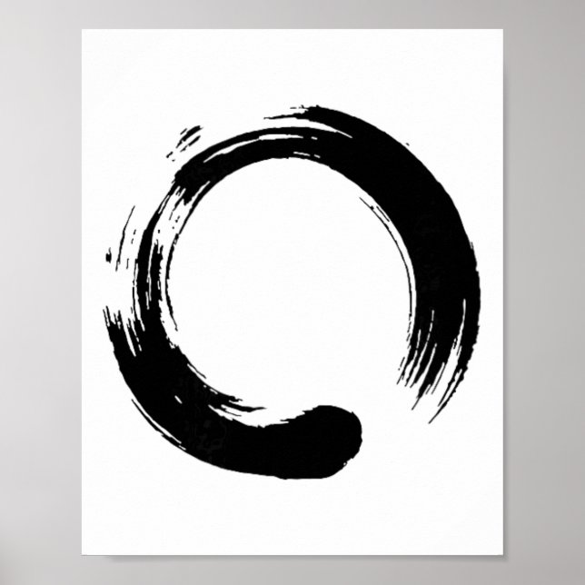 Enso, Zen, Cirkel, Symbol, Buddhism, Buddha, Medit Poster (Framsidan)