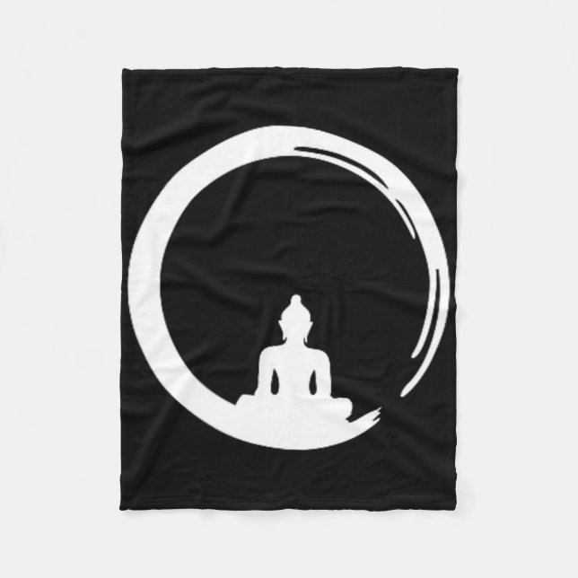 Enso, Zen, Cirkel, Symbol Buddhism Buddha Meditati Fleecefilt (Framsidan)