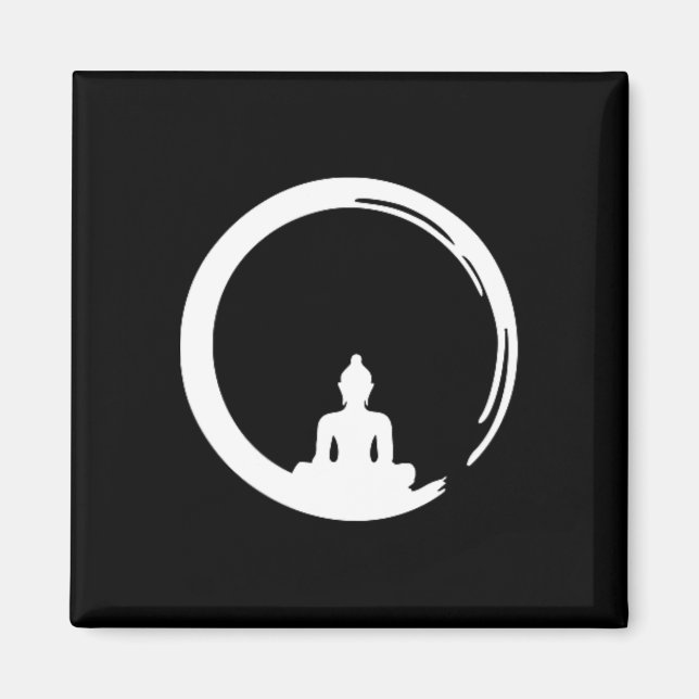 Enso, Zen, Cirkel, Symbol Buddhism Buddha Meditati Magnet (Framsidan)