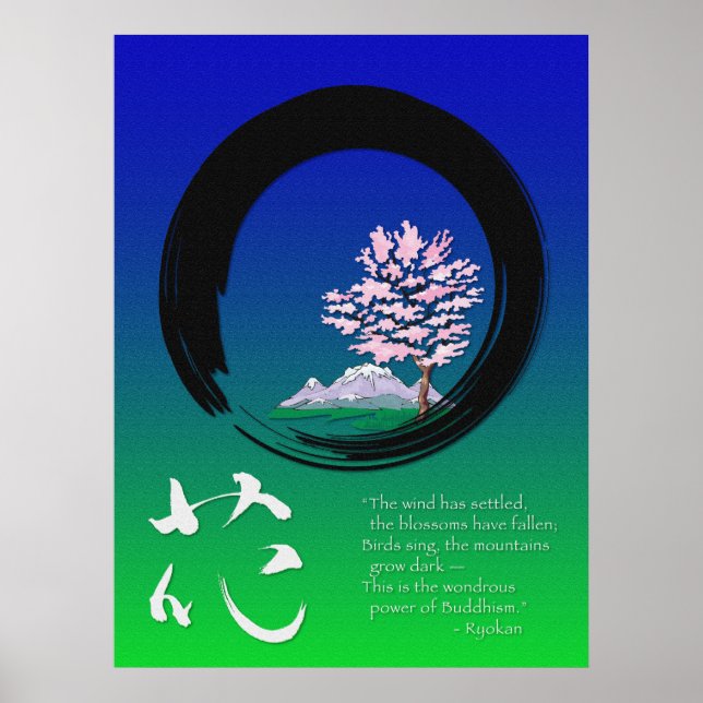 Ensocirkeln och Zen-visdom av Ryokan Poster (Framsidan)