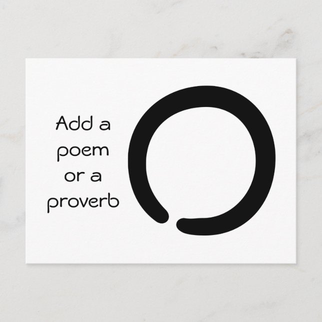 Ensosymbol för oändlighet vykort (Framsida)