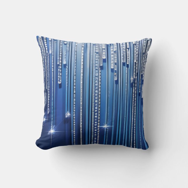 Enspired Blue Shimmery Kudde (Framsida)