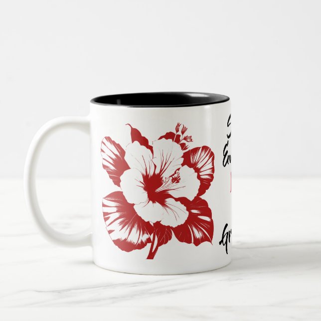 Enspired Hibiscus-Anpassade Två-Tonad Mugg (Vänster)
