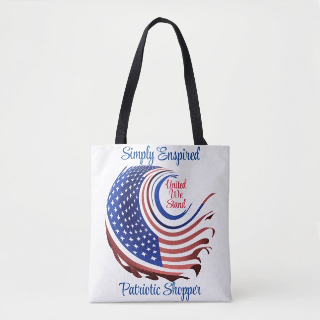Enspired United We stand Patriotic Shopper Tygkasse (Framsida)