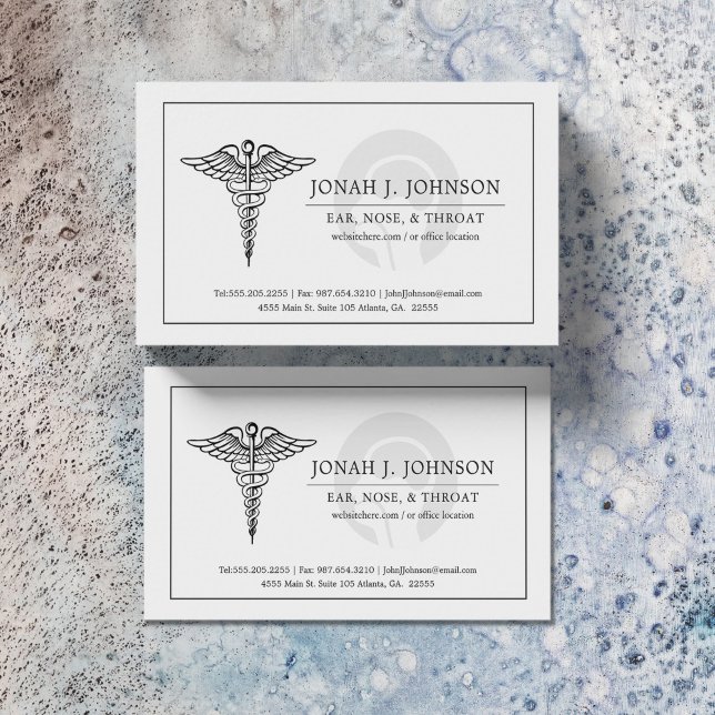 ENT | Minimalistisk symbol för övertoning Visitkort (Skapare uppladdad)