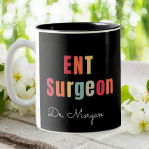ENT Surgeon Doktor Otolaryngology Personlig Två-Tonad Mugg