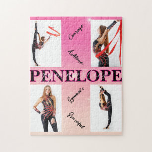 Entangated Gymnastics Rosa 4 Photo Encouragement Pussel