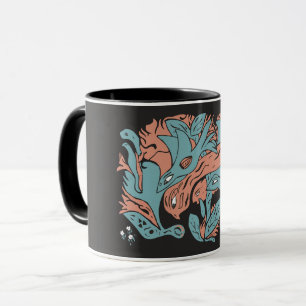 Entangled Aesthetic Birds TWArt 12-black Mugg