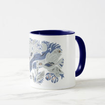Entangled Aesthetic Birds TWArt 12-bluegray
