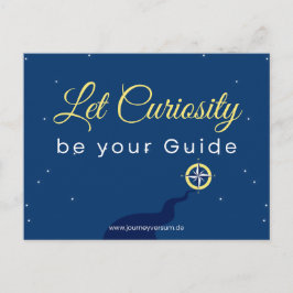 Entdecke die Welt mit Neugierde - Postkarte Vykort