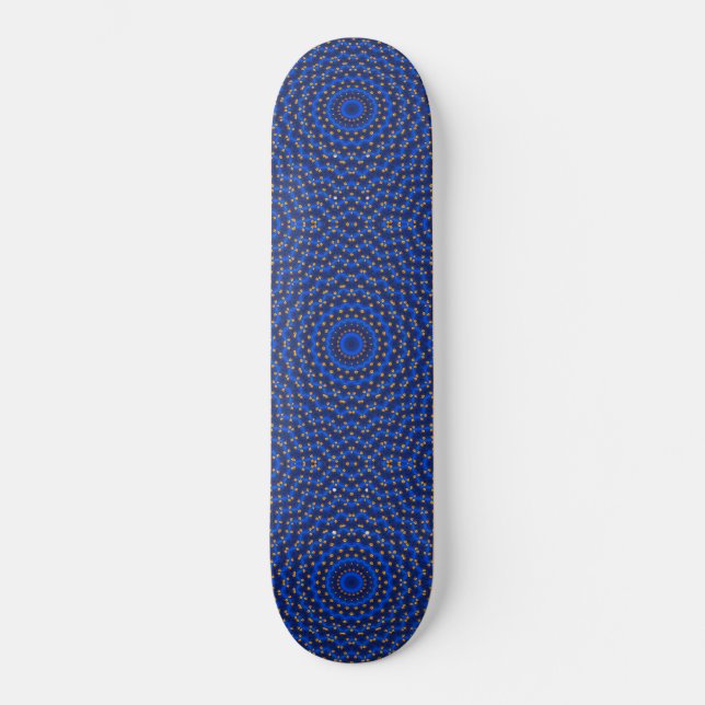 Ente auf Blau Kaleidoscope Small Mini Skateboard Bräda 18,7 Cm (Framsida)