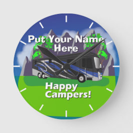 Entegra Aspire RV Blue Lycklig Camp Design Rund Klocka