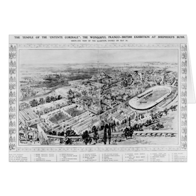 "Entente Cordiales" tempel Hälsningskort (Framsidan Horizontal)