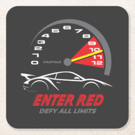 'Enter Red: trotsa alla gränser' Underlägg Papper Kvadrat