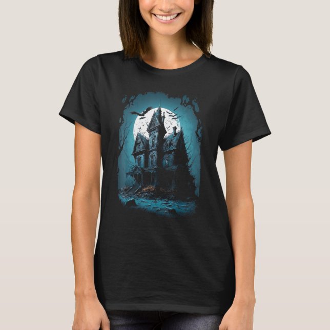 Enter the Haunted Mansion Scary Halloween T Shirt (Framsida)