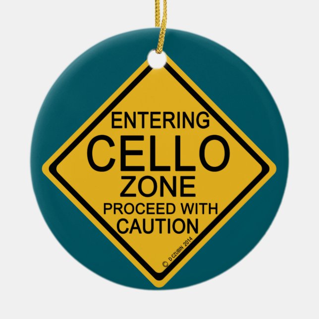Entering Cello Zon Julgransprydnad Keramik (Framsidan)