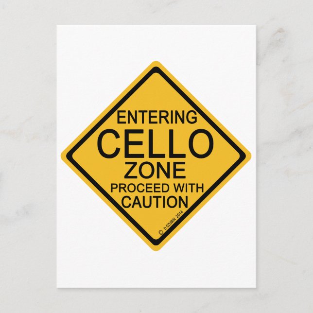 Entering Cello Zon Vykort (Framsida)