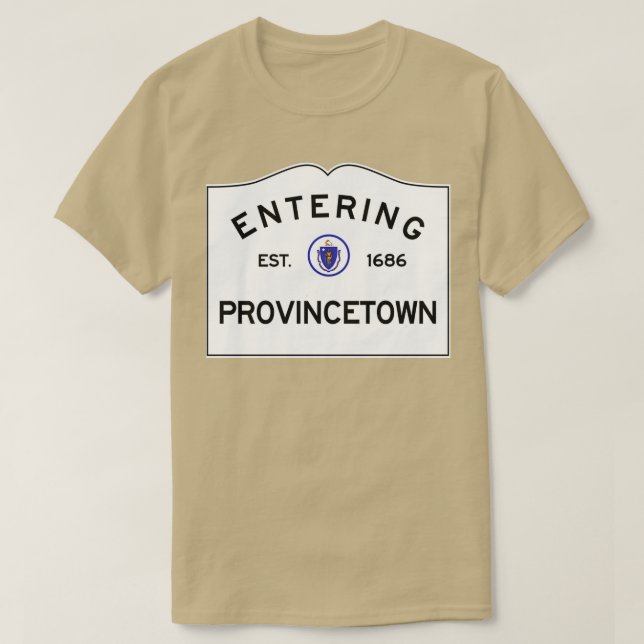 Entering Provincetown Massachusetts Commonwealth o T Shirt (Design framsida)