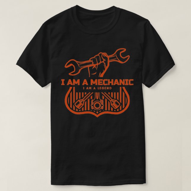 Enthausiastic Car Mechanic Birthday Gift  T Shirt (Design framsida)